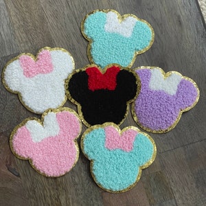 Bügelbild Minnie Patch-Minnie Maus Patch- Disney Patches- Disney Geschenke- Disney Urlaub- Disney Tasche- Chenille Patches- Minnie Ohren