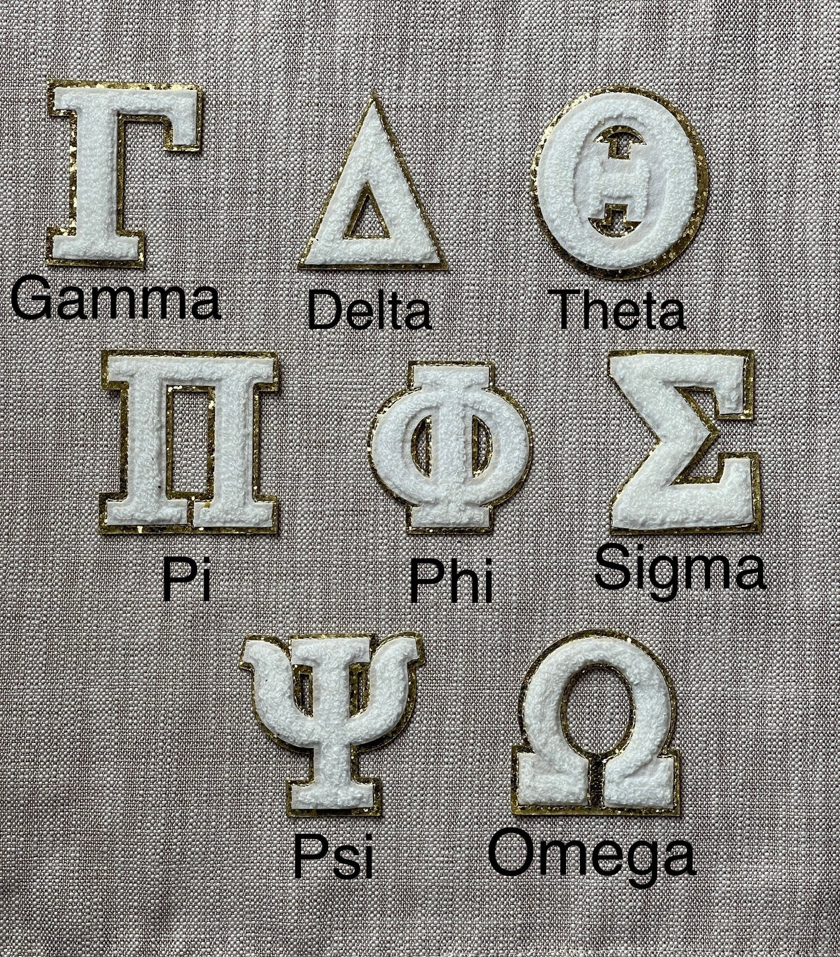 Iron on Greek Letterspreppychenille Patchsorority Greek Etsy