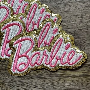 Barbie Doll Accessory Accessories Inspired Embroidered Iron-On Patches