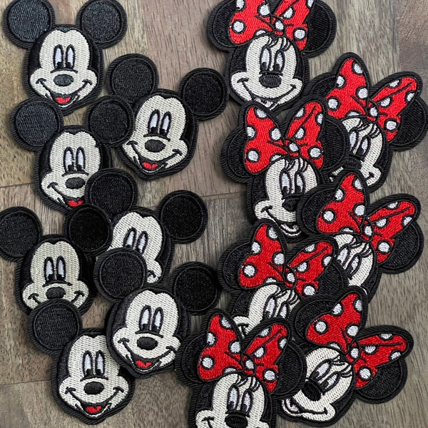 2 inch-Iron On Patch-Disney Patches-Mickey Mouse-Minnie Mouse-disney gifts-Disney bag-Disney vacation-Disney family shirts-Disney sweatshirt