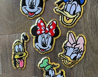 Minnie Mouse Patch Disney iron on Mickey DIY retro patches vintage