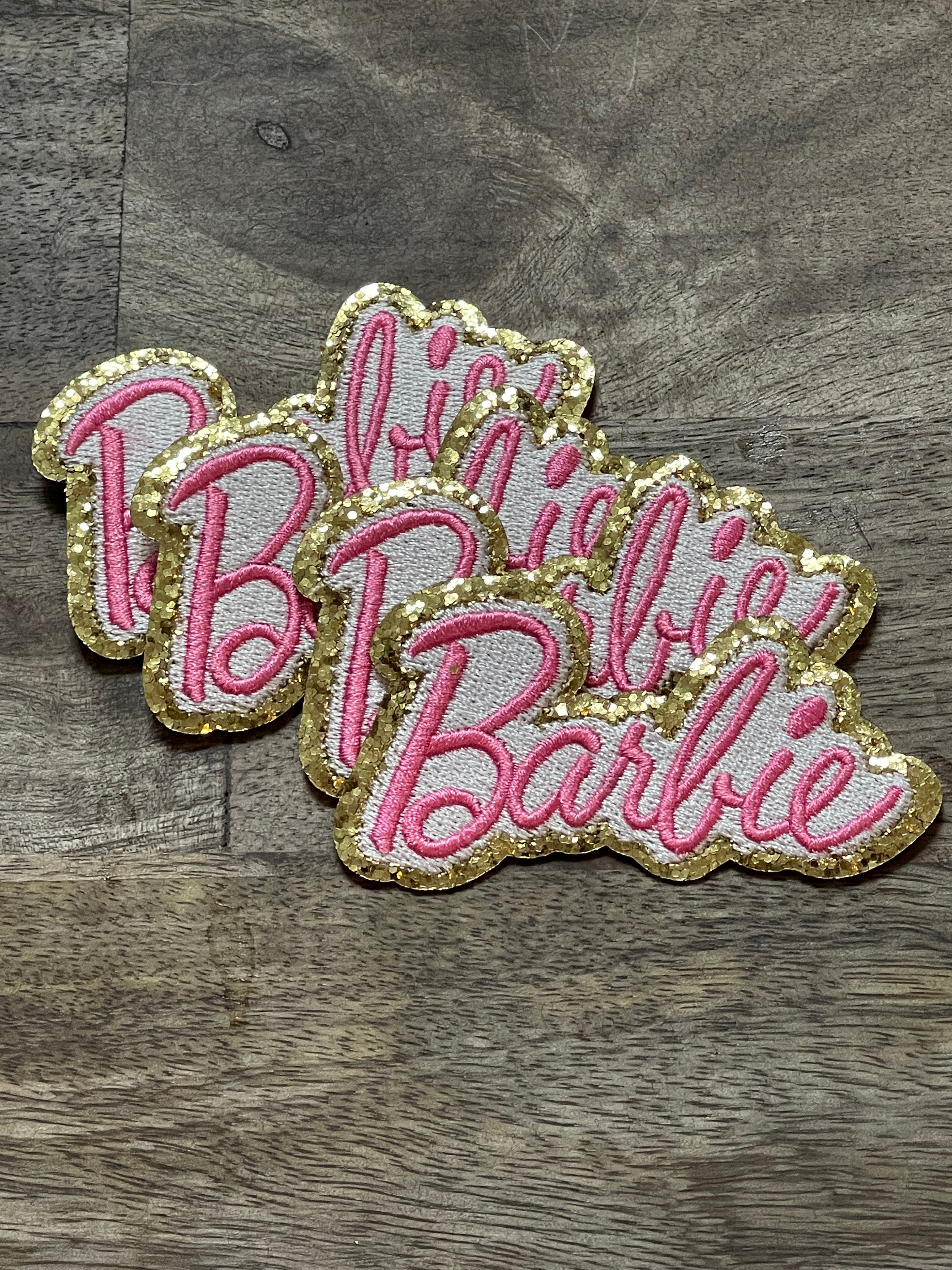 Barbies Patch Iron Transfer Cartoon Anime Pink Patches Kids Clothes Diy For  T-shirt Caps Appliques Sticker Girls Birthday Gifts