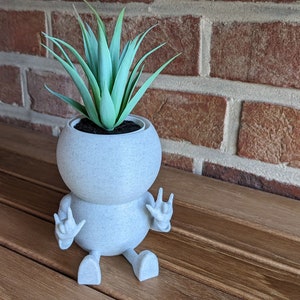 Harry Plant "I love You" lustiger Blumentopf zeigt ASL BSL Zeichensprache - Made in Germany