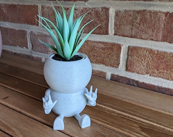 Harry Plant &quot;I love You&quot; funny flowerpot shows ASL BSL sign language - Made in Germany