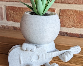 Harry Plant "Johnnyplant" funny flower pot with guitar - Made in Germany