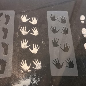 Stencil for mini footprints, footprint or handprint for elf pranks for elf door, elf christmas, christmas elf