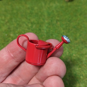 Mini watering can in 1/12 made of metal as an accessory for gnomes or dollhouse, dollhouse, doll accessories, doll garden, gnome garden from DE