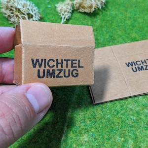 2 sztuki mini pudełek do przenoszenia jako akcesoria dla gnomów, przeprowadzek gnomów, szuflady dla gnomów, skrzynek dla gnomów lub stawów dla gnomów