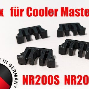 4x Clip für Cooler Master MasterBox NR200S & NR200P Seitenblende Halteclip Halterung Buchse - Made in Germany