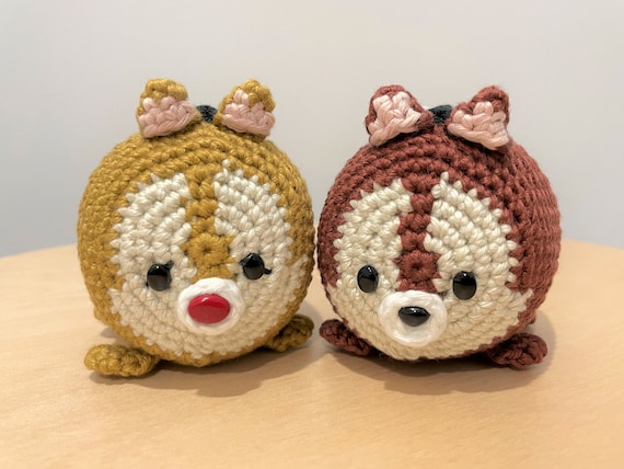 かぎ針編みのパターン - チップとデール ツムツムのあみぐるみ - Etsy 日本