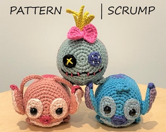Crochet Pattern - Lilo and Stitch - Scrump tsum tsum Amigurumi