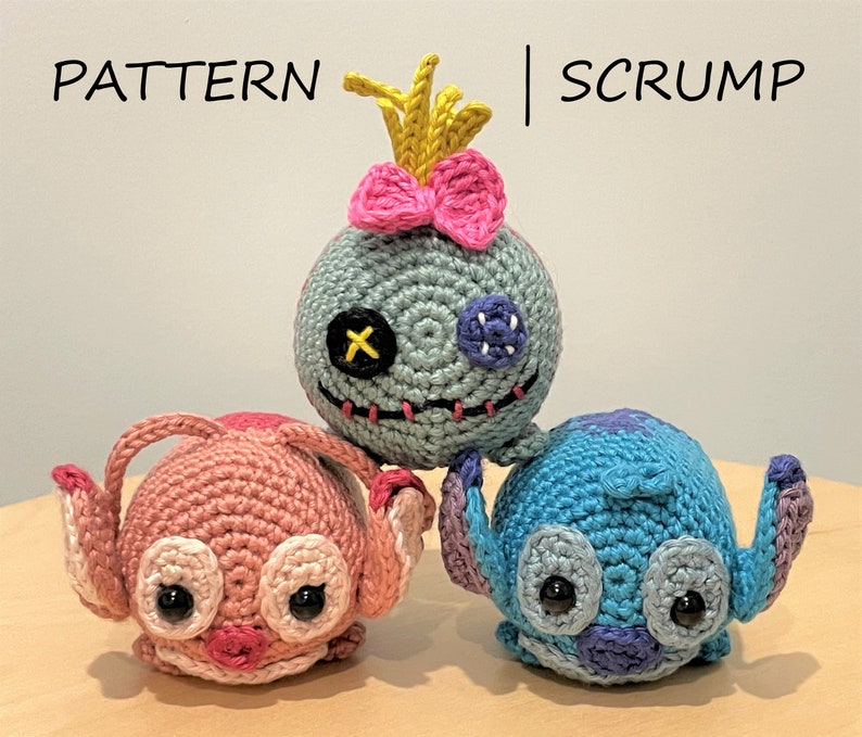 Crochet Pattern Lilo and Stitch Scrump Tsum Tsum Amigurumi Etsy