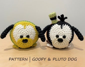 Crochet Pattern - Goofy & Pulto tsum tsum Amigurumi