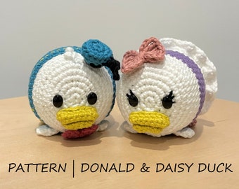 Crochet Pattern - Donald & Daisy Duck tsum tsum Amigurumi