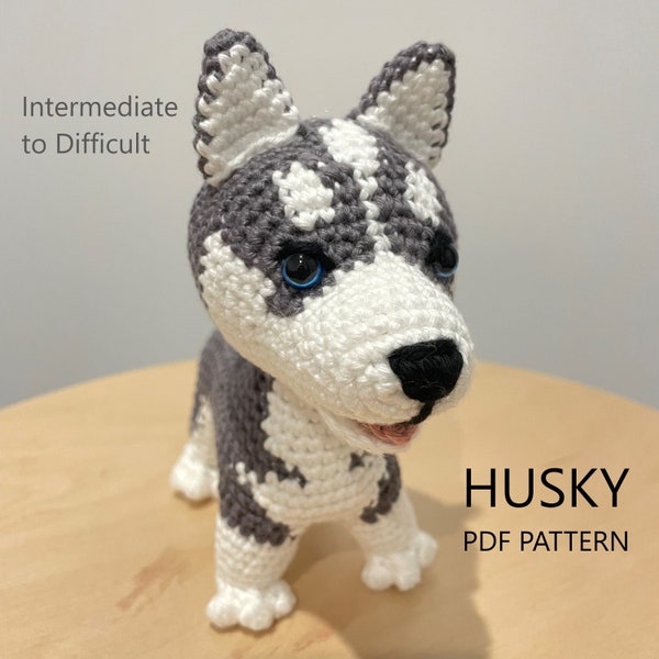 Crochet Pattern - Siberian Husky Amigurumi