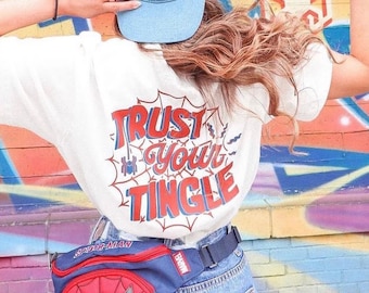 Trust Your Tingle - Spidey Vibes - Vintage Spiderman Shirt -Front & Back - Unisex Tee