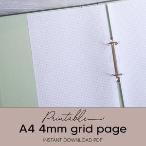 A4 Planner Printable: 4mm Grid Insert (PDF)
