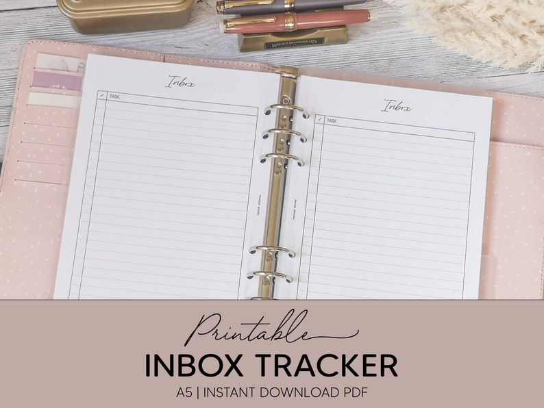 Printable Inbox Tracker PDF | A5 | Task Tracker | Inbox System | Inbox ...