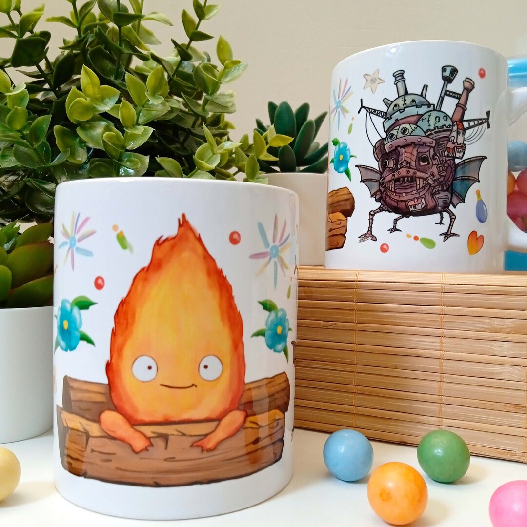 Mug Ghibli Calcifer château ambulant cadeau de noël - Etsy France