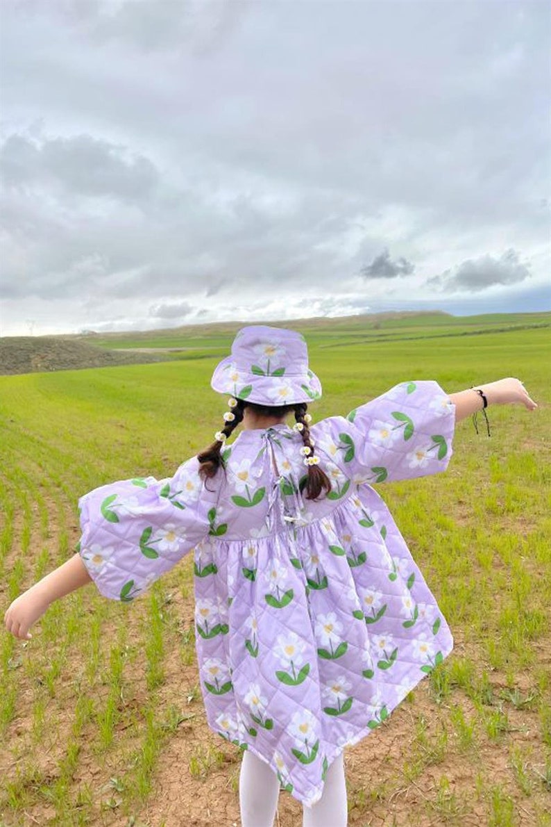 Daisy Dream Puff Dress Kids Lilac image 1