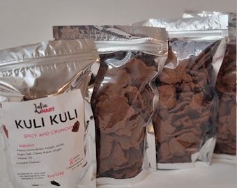 Kuli Kuli nigeriano - Bocadillos de cacahuete de África Occidental - Kuli Kuli crujiente y picante - 7 oz