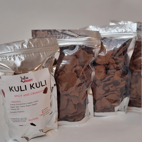 Nigerian Kuli Kuli- West African Peanut Snacks- Crunchy and Spicy Kuli Kuli- 7oz