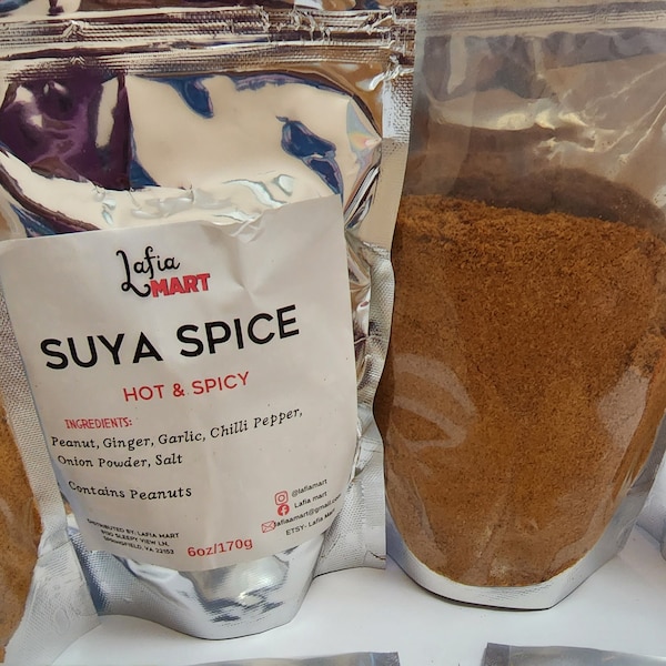 Authentic Suya Pepper, Suya Spice, Yaji Spice - 6oz, Khebab Spice, Nigeria Suya Pepper, Ghana Suya Pepper