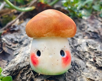 Mushroom Miniature Creature Little Figurine Desk Friend