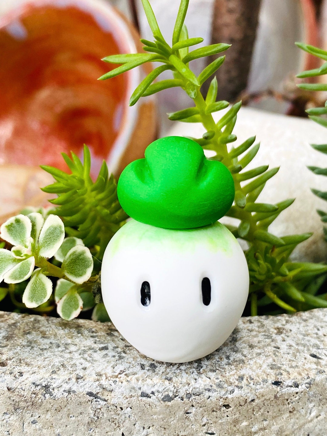 Super Mario Bros Turnip Figurine, Miniature Polymer Clay Turnip, Tiny