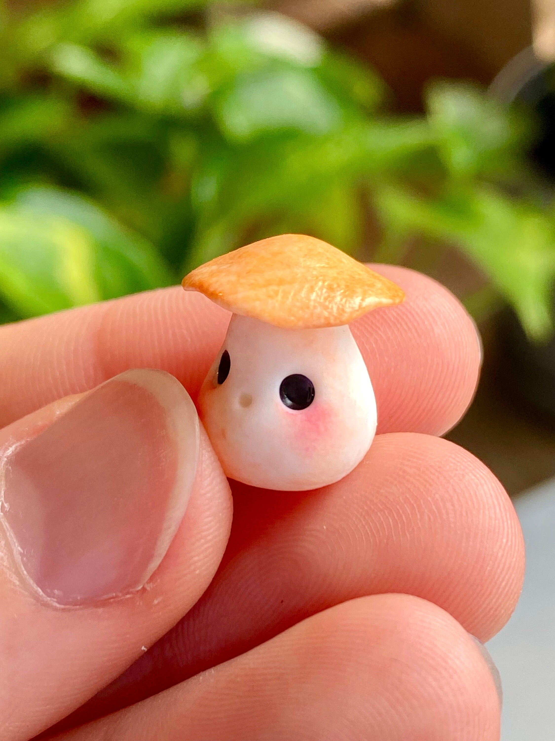 Micro Mushroom, Micro Mushroom, Miniature Clay Creature Figurine