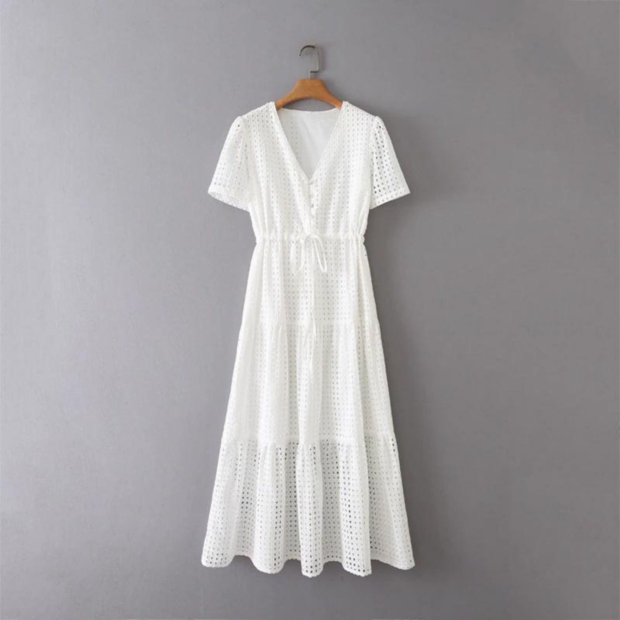 White Beach Dress - Etsy UK
