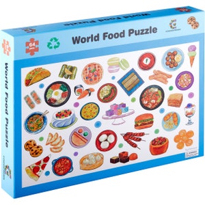 World Food Puzzle For Kids Ages 4-8 . 64 Piece Jigsaw Kids Puzzles For Ages 3 4 5 6 7 8 9 10 11 12