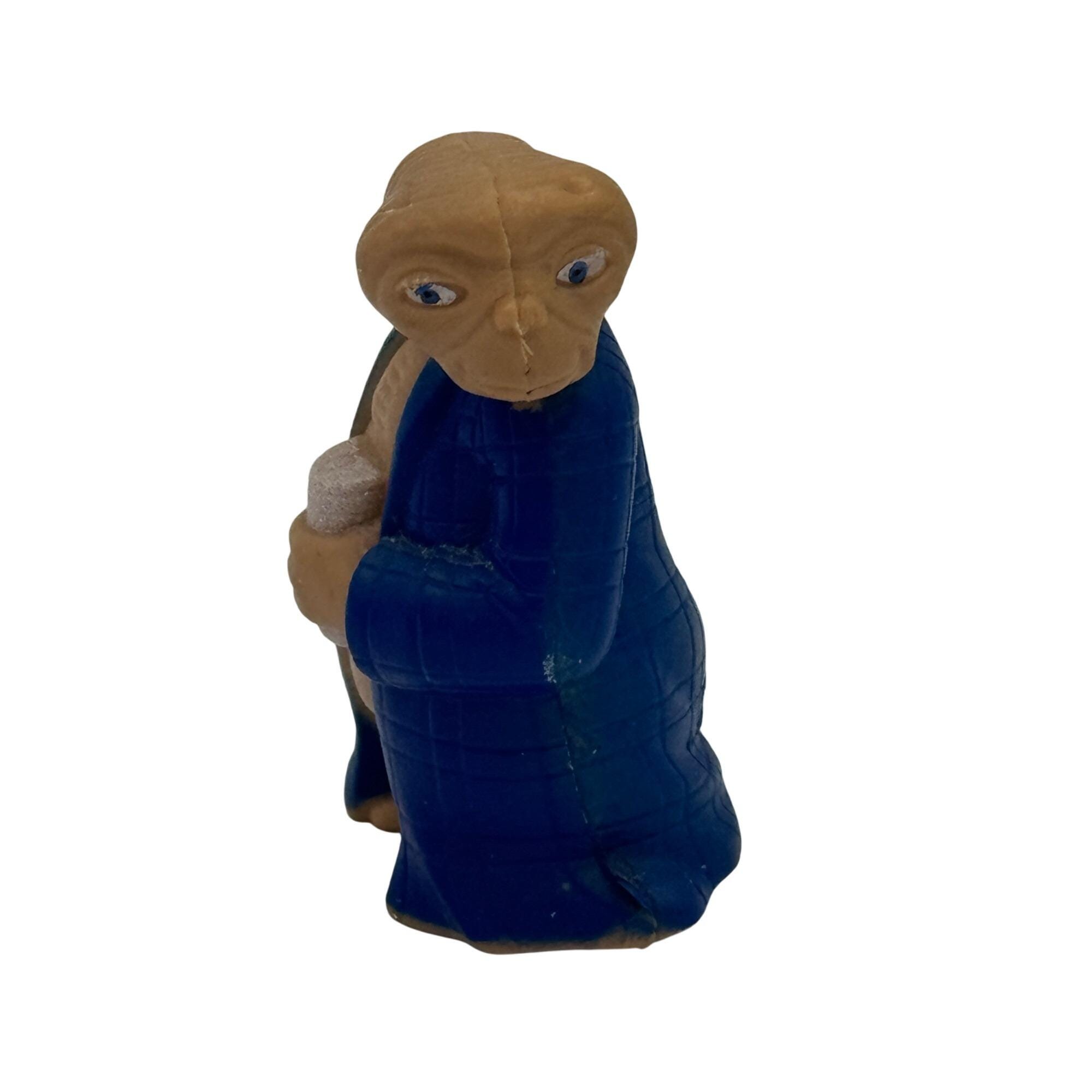 Vintage E.T. the Extra-terrestrial Figurine With Blue Robe Holding 