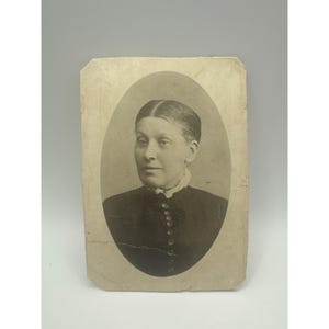 Antique Victorian Photograph of Woman 19th Century Sepia Toned Family Heirloom