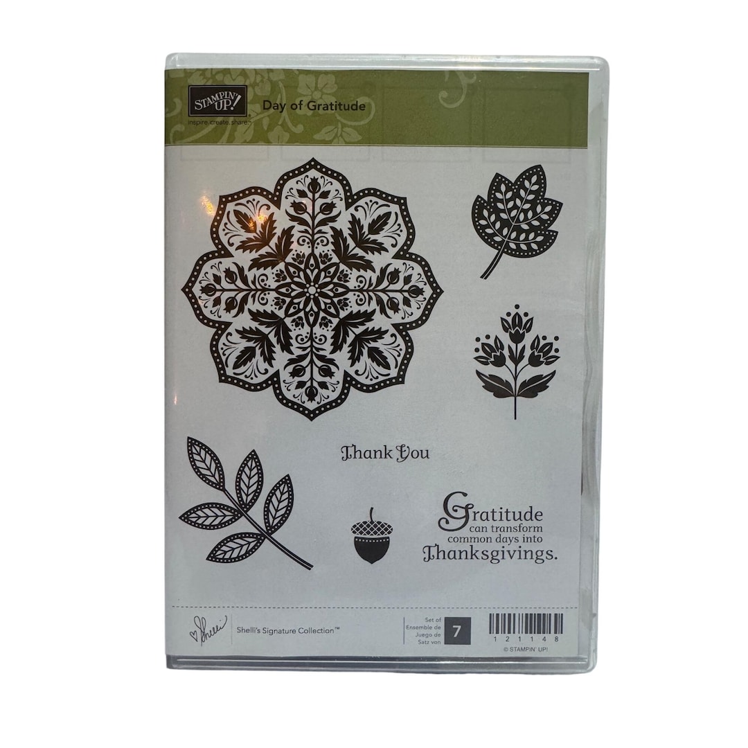 Stampin up Day of Gratitude Rubber Stamp Set 7 Pieces Thanksgiving ...