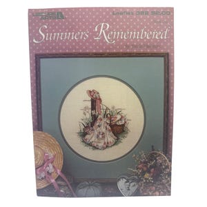 Summers Remembered Cross Stitch Leaflet Paula Vaughan Leisure Arts Pattern