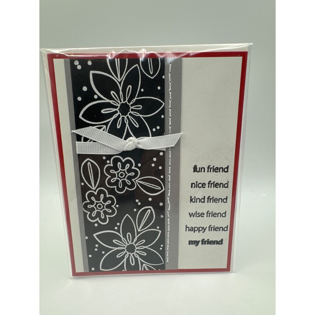 Handmade Friend Greeting Card With Floral Design & Heartfelt Words ...