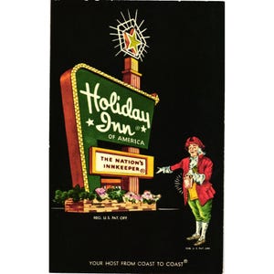 Postal vintage del Holiday Inn, Tucumcari, Nuevo México, publicidad de moteles de la década de 1960