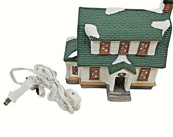 Vintage O'Well Country Barn Top Dickens Heartland beleuchtetes Dorfhaus Keramik