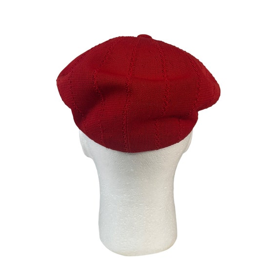 Vintage Kangol Red Size Medium Beret Hat Cap Knit… - image 3