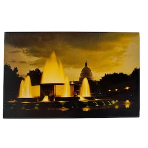 Carte postale vintage Washington D.C. la nuit par Mike Roberts