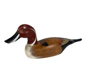 Vintage Hand Carved And Painted Wooden Duck Decoy