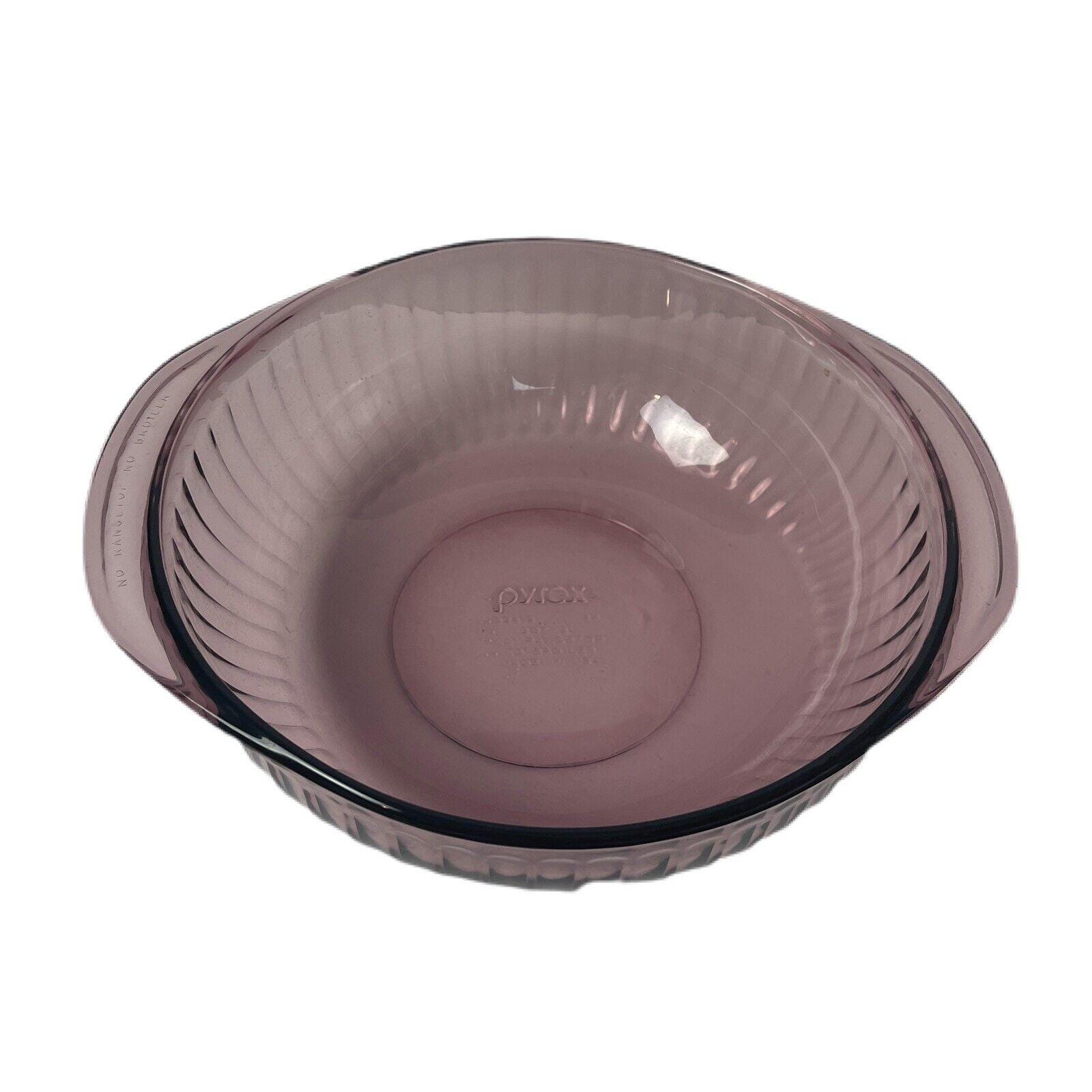 Vintage Pyrex 024-S Purple Ribbed Glass Bowl No Lid