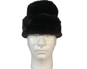 Vintage Faux Fur Trapper Hat Petit Fabriqué aux Usa