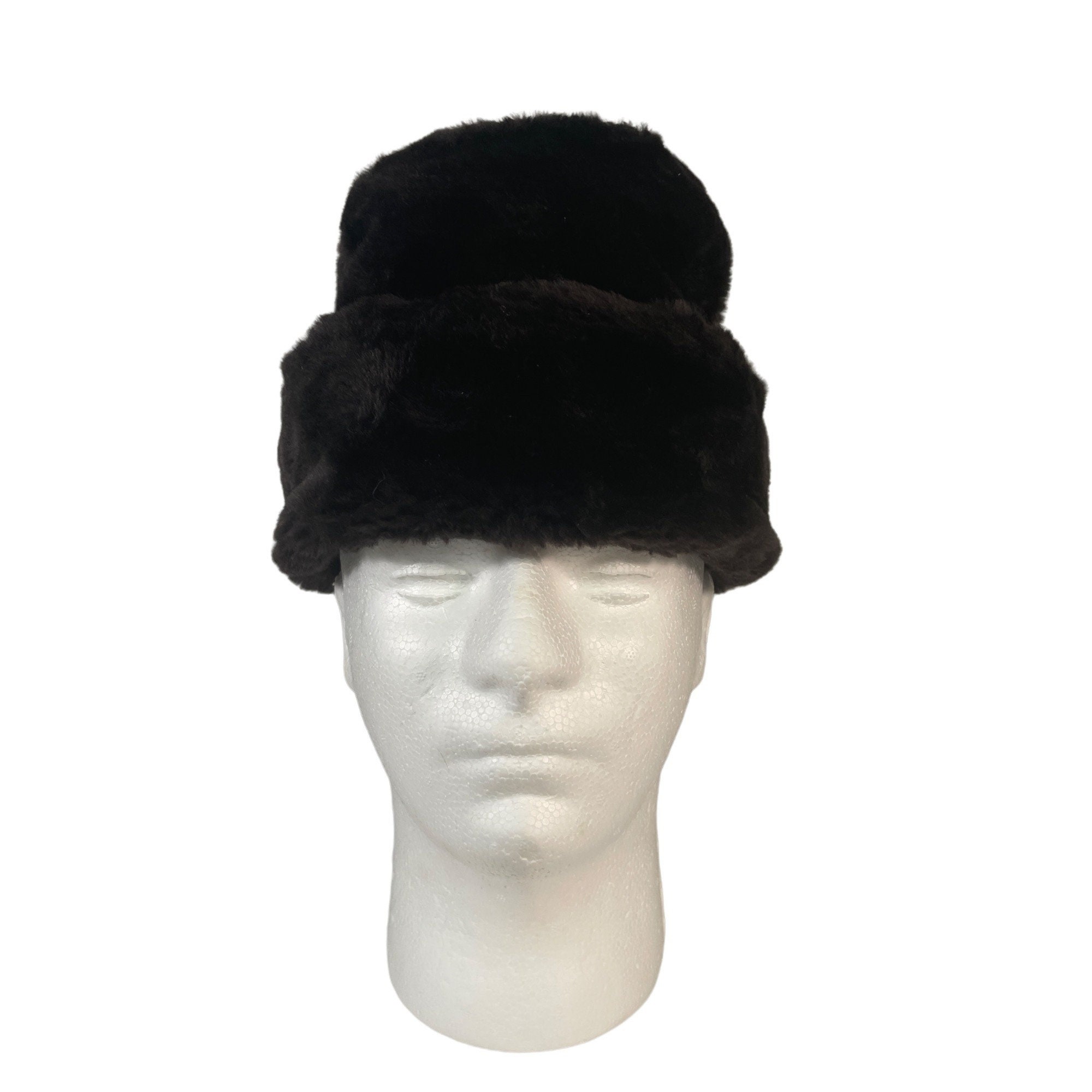 Vintage Havana black faux fur trapper hat winter fleece lined NWT Vintage Havana Vintage Havana black faux fur trapper big  main image 4