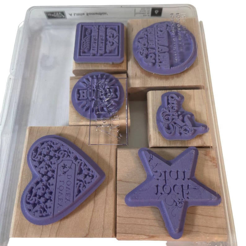 Stampin up A Little Somethin Rubber Stamp Set Wood Mounted - Etsy