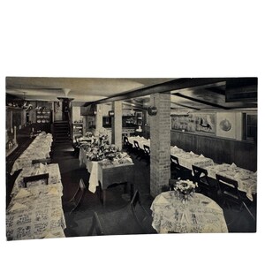 Carte postale vintage A Bit of Sweden Restaurant à Chicago, IL, inutilisée des années 40