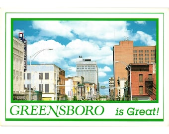 Greensboro North Carolina Downtown Street Scene briefkaart Norman Poole Photography