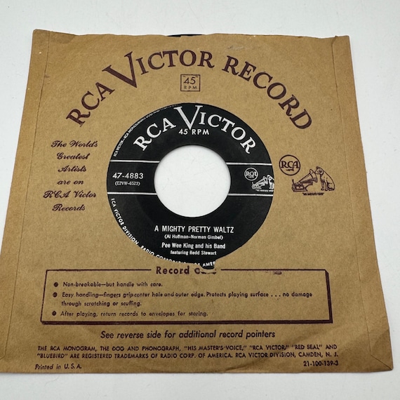 RCA Victor 45 RPM Record Two-faced Clock & A Mighty Pretty Waltz
