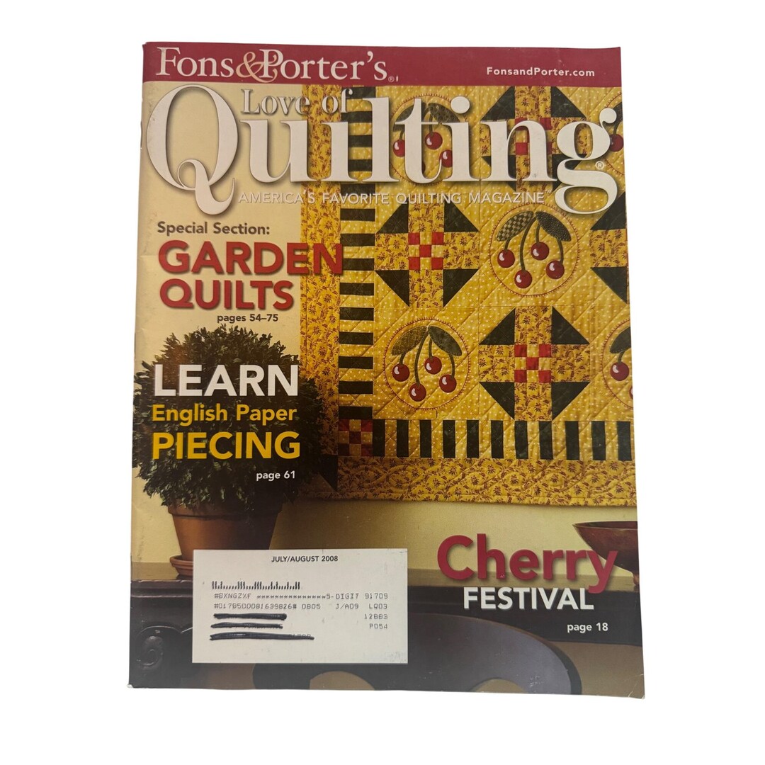 Fons & Porters Love of Quilting Magazine July/august 2008 Special ...